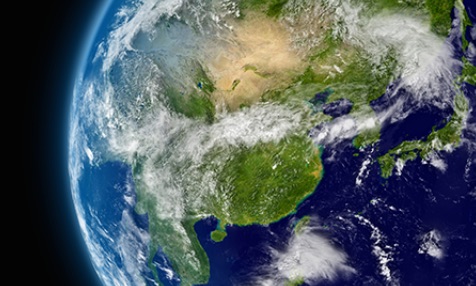 ISO認証 地球の衛星写真