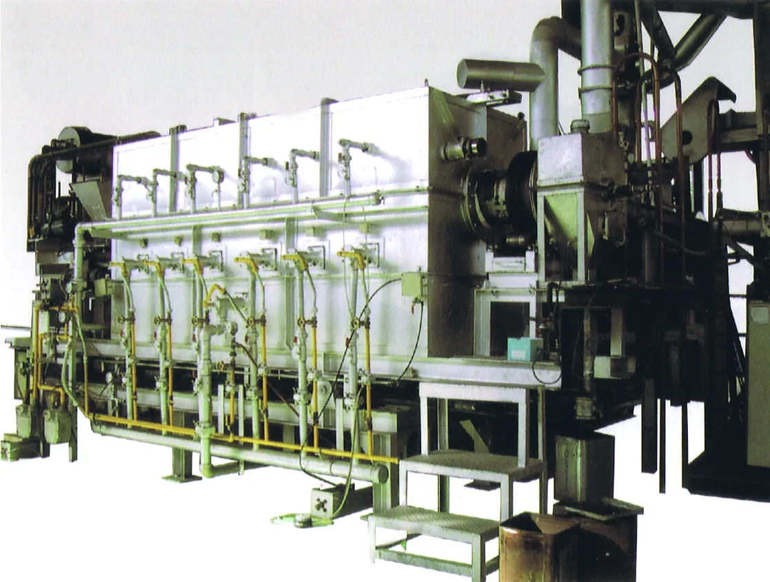 ガス加熱ロータリキルン(乾留・炭化用)