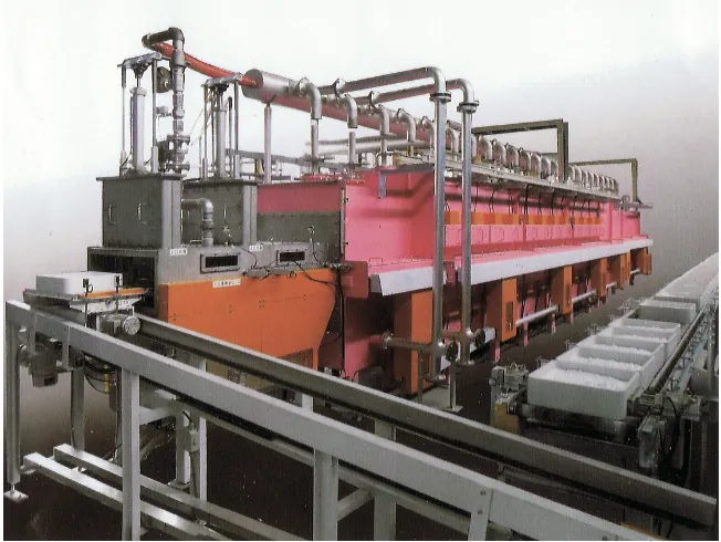 電気加熱式ローラハースキルン